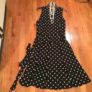 Ralph Lauren dress black and white polkadot