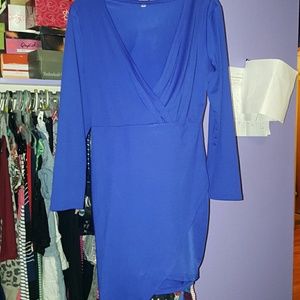 Blue long sleeve dress very cute