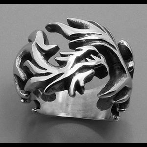 The dragon titanium steel ring
