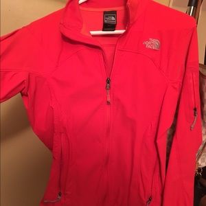 North face orange/red fitted zipup
