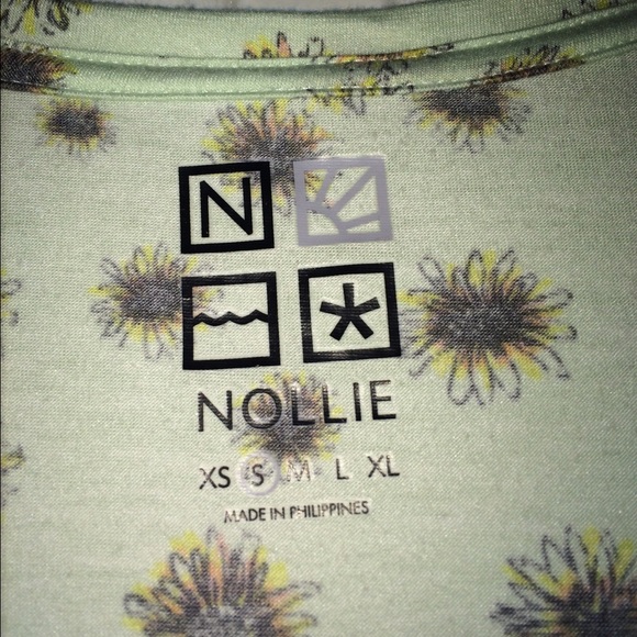 nollie mint floral v-neck tee - Picture 3 of 3