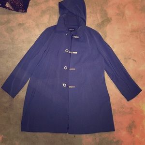 Navy blue trench coat