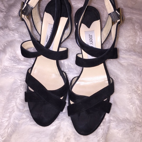 Beautiful strappy Jimmy Choo heels in black Suede - Picture 1 of 1