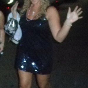 Navy sequin dress