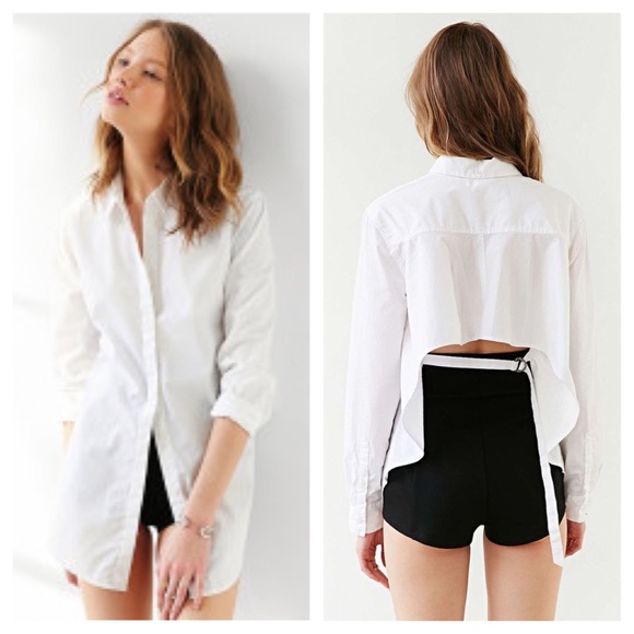 silence + noise Tops - S&N Open Back Apron Button Down