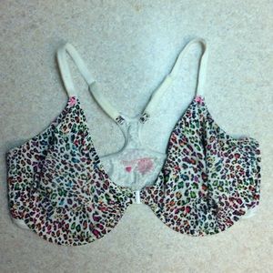 Victoria Secret racerback cheetah print bra, 40 DD