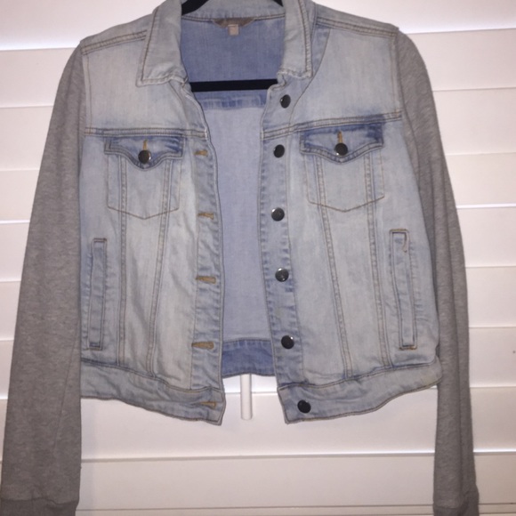 Jean Jacket w/ sweater like sleeves