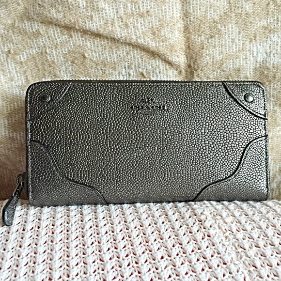 coach gunmetal wallet