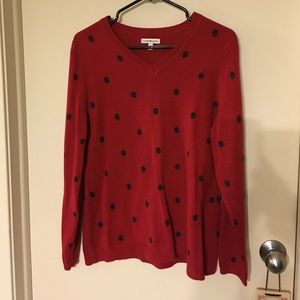 Croat & Barrow sweater - red and black polka dot