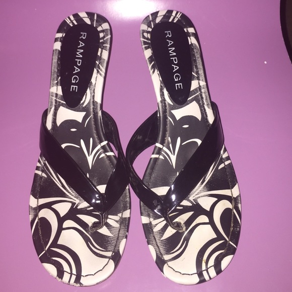 Black and White Sandals