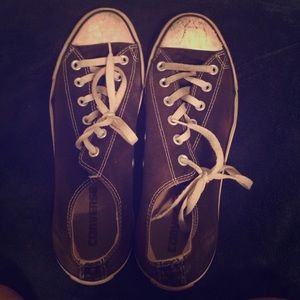 Converse black well worn