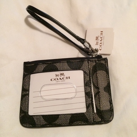 NEW! Black Coach Wristlet