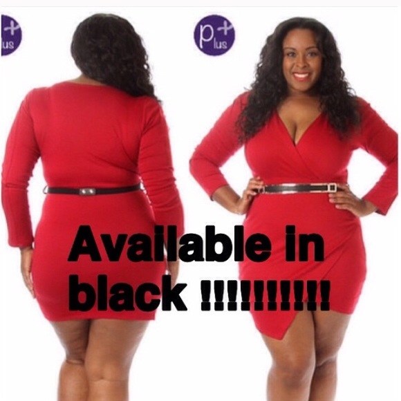 Black plus size dress