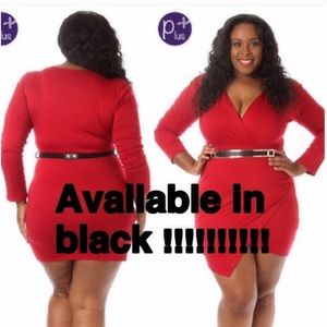 Black plus size dress