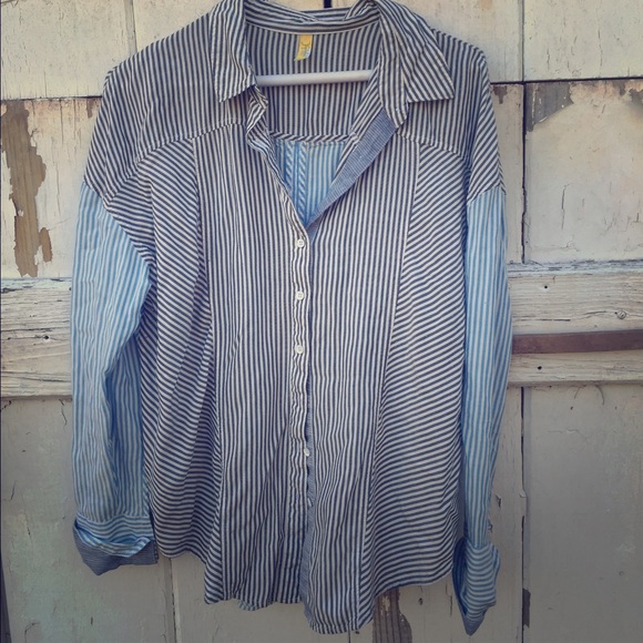 Striped, button up, relaxed fit