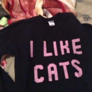 "I Like Cats" sweatshirt