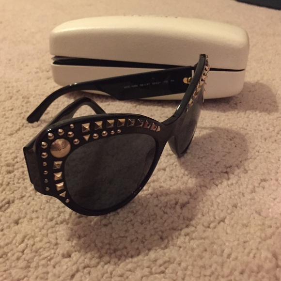 Versace Accessories - Versace Black Gold Studded Sunglasses BNWT Versace Accessories - Versace Black Gold Studded Sunglasses BNWT