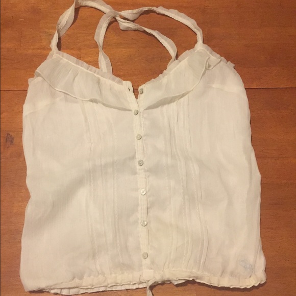 White Abercrombie and Fitch tank