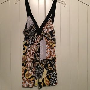 Print silky feeling top