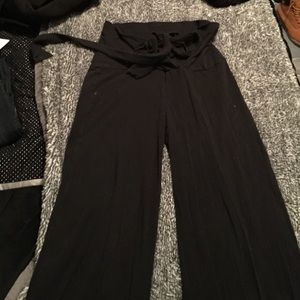 Black wide leg pants