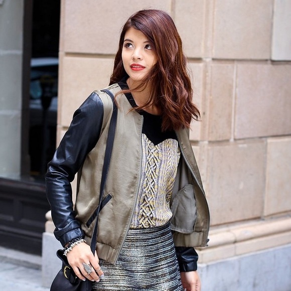 Faux leather bomber jacket G By Guess