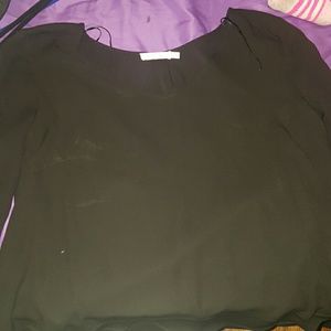 Black long sleeve kinda sheer blouse