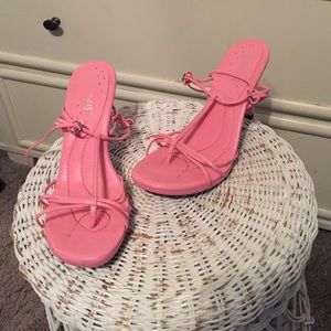 Pink straps heels