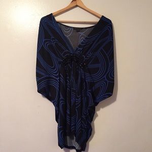 Black & Blue Jeweled Top