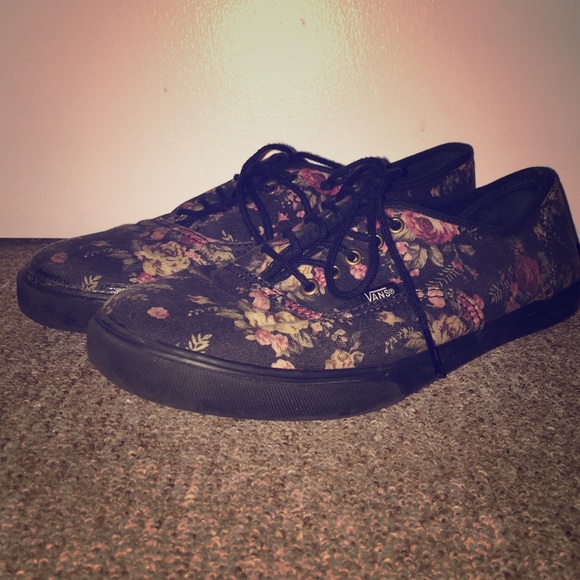 vans floral print shoes