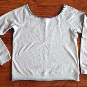 Victoria's Secret boat neck blue sweatshirt