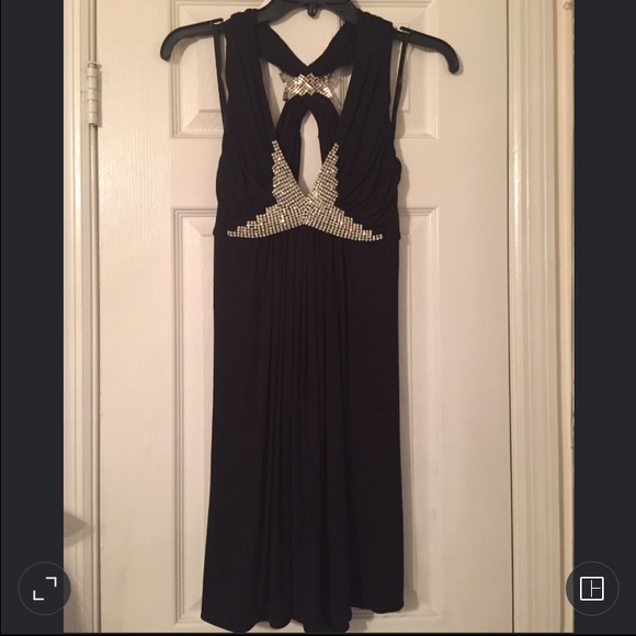 Black and silver rhinestone Sky Tunic