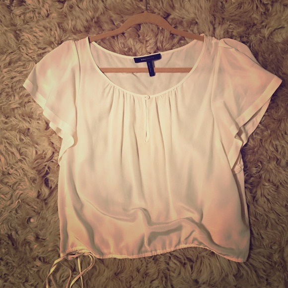 Flowy white BCBG silk top - Picture 1 of 3