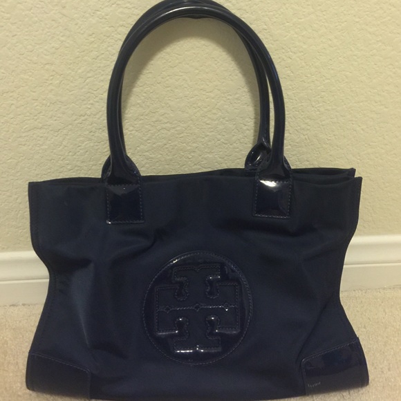 Tory Burch Navy Mini Ella Tote