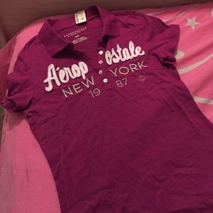 Aeropostale purple polo shirt