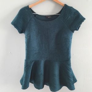 Zara W & B Collection Peplum Top