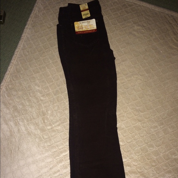 NWT DARK Brown corduroy pants sz 6 short / petite