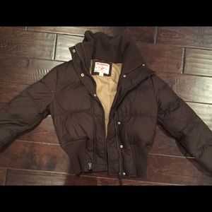 TRUE RELIGION chocolate puffer jacket