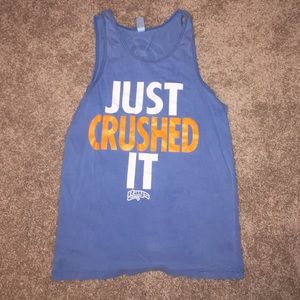 Light blue Orange Ray Tank