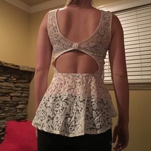 Peplum lace top
