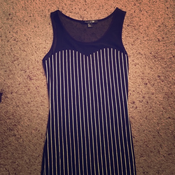 Cute black stripped dress!