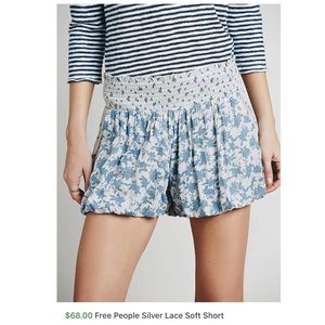 FP Silver Lace Shorts