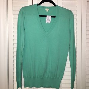 J. Crew turquoise V-Neck sweater