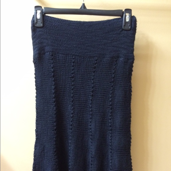 Free people black knitted skirt