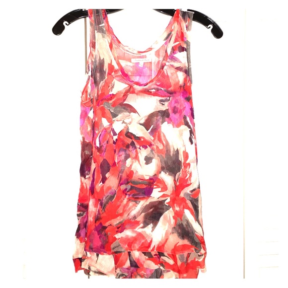 Sheer floral print sleeves top - Picture 1 of 3