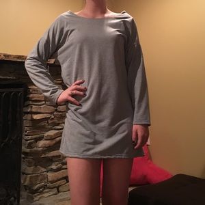 Grey sweater dress