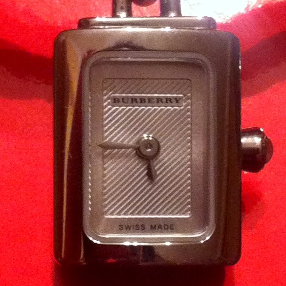 Burberry Sterling Silver Charm Bracelet Watch