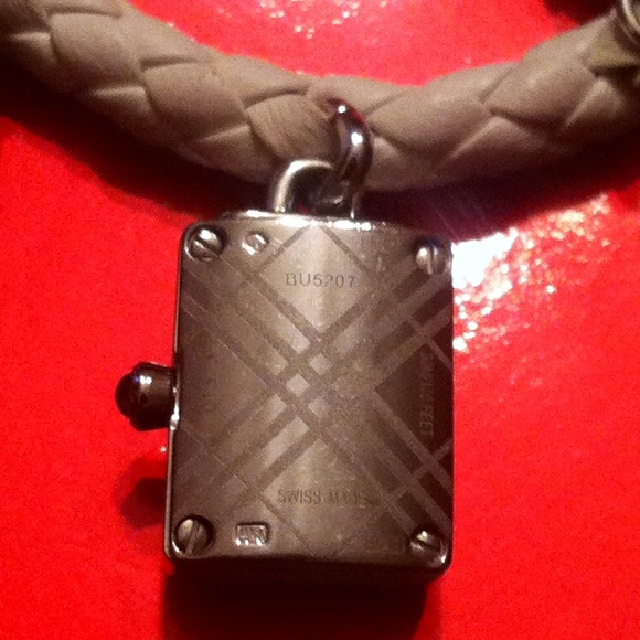 Burberry Sterling Silver Charm Bracelet Watch
