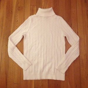 Land's End cable knit turtleneck sweater