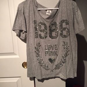 Grey Sequin Link Tshirt