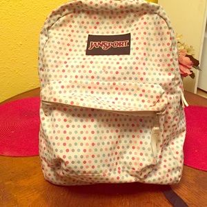 new pok a dotted girly backpack